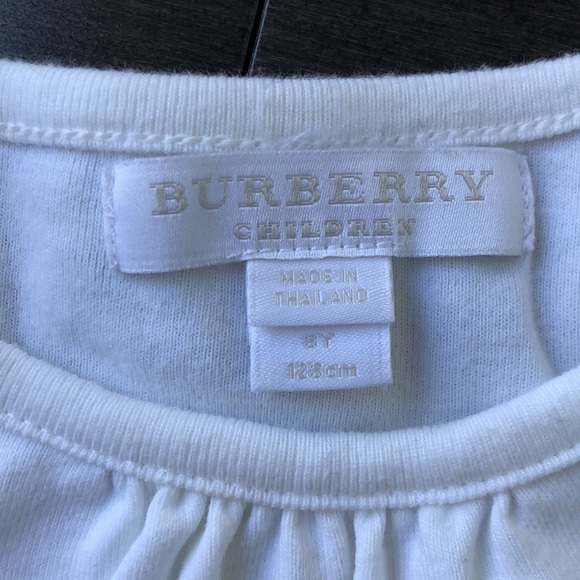 Burberry long sleeve shirt w check cuffs. Size 8yr - Picture 3 of 4